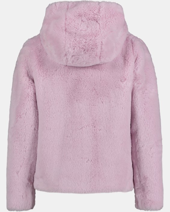 Girls' UA Cozy Fur Hoodie, Pink, pdpMainDesktop image number 2